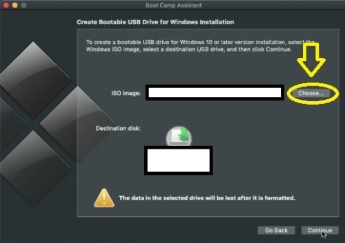 why is it asking for usb when creating windows on mac